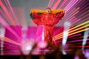 Silvester Belt of Lithuania poses during the flag parade of the Grand Final of the Eurovision Song Contest (Martin Meissner/AP)
