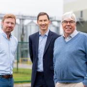 From left, director James Alston, Nick Dunn of Brown & Co and Clarke Willis at the Food Enterprise Park near Honingham, Norfolk