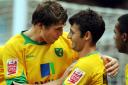 Norwich City legends - Grant Holt and Wes Hoolahan - will reunite once more this weekend in the Big C X1 that will take on a team from Help Delete Cancer. Picture: Newsquest Library
