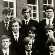 Richard Batson at school in the 1970s in the middle of the back row