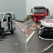 The aftermath of the A47 crash Picture: NxtGen Driving Academy