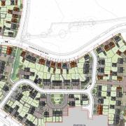 Construction has begun on the next phase of building homes in Hethersett. Inset: District councillor Kathryn Cross