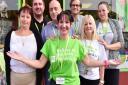 Gorleston Barnardos shop manager Nacy Rouse ahead of her climb of Mount Kilimanjaro to raise funds for Barnardos in memory of her best friend who sadly died this year. Nancy with her team of volunteers at the shop. Picture: Nick Butcher