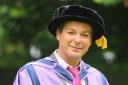 UEA graduation ceremony. Julian Clary receives an honourary degree. Picture: Denise Bradley