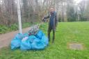 Green councillor Gary Champion after the spring clean of the Wensum at Anderson's Meadow