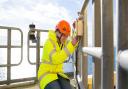 ORE Catapult engineer Lorna Bennet working at the Levenmouth Demonstration Turbine