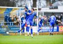 Kyle Callan-McFadden and Josh Coulson find an unusual way to celebrate Adam Crowther's goal at the weekend