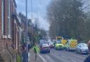 Police, ambulance, air ambulance and fire attended an incident in Riverside Road in Norwich this afternoon