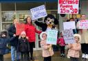 Parents and children protest against the closure of Tuckswood Nursery