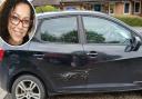 Maxine, inset, is hoping someone may have witnessed a hit-and-run on her car while it was parked at Cringleford Surgery on Thursday