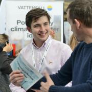 Angus Binnian, Vattenfall\'s first Year in Industry student, who was shortlisted for RenewableUK\'s Most Aspiring Leader award at the Norwich Science Festival in 2019.