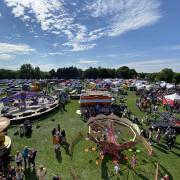 An aerial view of the Costessey Fete in 2022 at its previous home