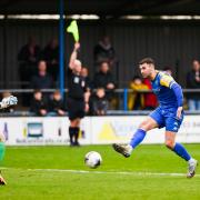 Jonny Margetts opened the scoring for King's Lynn Town at Bishop's Stortford