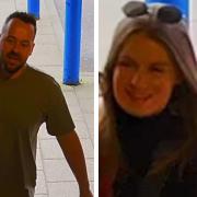 Police would like to speak to anyone who may recognise the man or the woman in these images. 