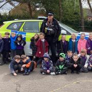 Schoolchildren receive road safety education from Norfolk Police