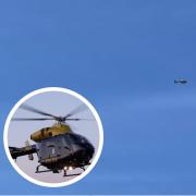 The helicopter was spotted on Saturday morning