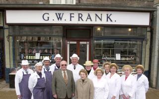 Staff pictured outside GW Frank in Wisbech in 2003