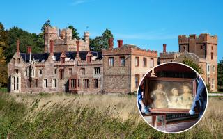 An artwork displayed at Oxburgh Hall, in Kings Lynn, Norfolk, has been identified as a rare surviving 18th century colour print