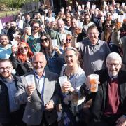 The Waterfront beer garden was packed out for the launch of the 2023 Norwich City of Ale