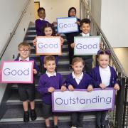 Pupils from White House Farm celebrate its glowing Ofsted inspection