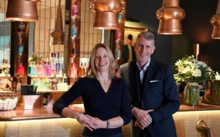 Adnams' Andy Wood and his successor-in-waiting Jenny Hanlon
