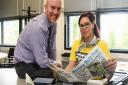 EDP editor, Dave Powles, with Natasha Devon, guest editor for the mental health take over of the EDP. Picture: DENISE BRADLEY