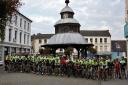 North Walsham Velo members gather at the town's Market Cross before one of their Sunday morning rides. Picture: NORTH WALSHAM VELO