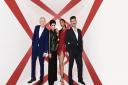 From Thames / Syco EntertainmentThe X Factor on ITVPictured: Louis Walsh, Sharon Osbourne, Nicole Scherzinger and Simon Cowell.This photograph is (C) Thames / Syco Entertainment
