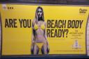 A Protein World advert displayed in an underground station in London which caused controversy. Photo: Catherine Wylie/PA Wire