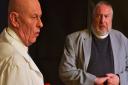 Peter Sowerbutts as Dr Wicksteed and Tim Hall as Canon Throbbing in Habeas Corpus, by Alan Bennett