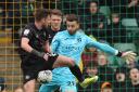 Angus Gunn had a busy afternoon as Norwich City drew 1-1 with Bristol City
