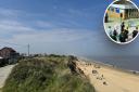 A woman suspected of shooting teenagers for climbing on Hemsby cliffs has said it is a case of mistaken identity.