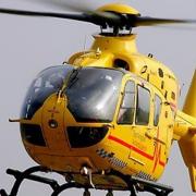 An air ambulance was called to Saxthorpe after a two-vehicle crash