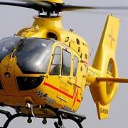The air ambulance was called near to Halesworth in Suffolk.