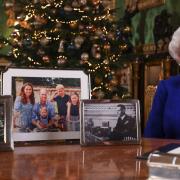 Queen Elizabeth II records her annual Christmas broadcast in Windsor Castle, Berkshire. Picture: Steve Parsons/PA Wire