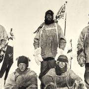 A �selfie� taken by Captain Scott'�s team just as they arrive at the South pole to discover that the Norwegians had beaten them too it. After the party died on the way home, the flag in the background eventually found its way to the Royal