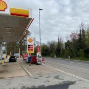The petrol station on Fakenham Road, Taverham near to where a woman and a child fell from a moving car