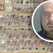 Przemyslaw Mysiala and the £72,000 in cash which was found by police when he was stopped by police on the A11