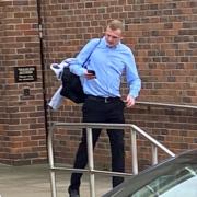 Jack Hort leaving Norwich Crown Court after admitting a class A drugs offence