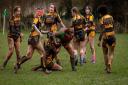 Sidmouth U18 girls in their match at Crediton. Picture: Sidmouth Rugby Club