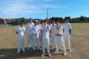 Sheringham Cricket Club's second team after their 402 run victory against Rocklands. Aiden Davies is pictured centre after his first ever senior wicket