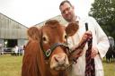 Ben Maskell with his supreme beef champion, four-year-old Limousin cow Whinfell Park Opal Fruit