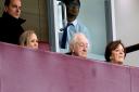 Norwich City joint majority shareholder Delia Smith and Michael Wynn-Jones - with Stuart Webber and Zoe Ward - in the stands as their club slips out of the top flight