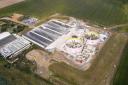 Aerial view of the Deal Farm site at Bressingham.