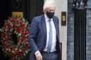 Prime minister Boris Johnson leaves 10 Downing Street to attend Prime Minister's Questions last Wednesday when he denied a party had taken place last December