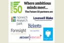 The Future 50 programme is supported by the partner businesses