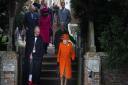 The Queen and her family leave Christmas Morning Service at Sandringham Church in 2017