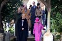 The Royal Family leaves Sandringham Church after the Christmas Day service