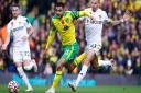 Ozan Kabak during one of his charges forward during Norwich City's defeat to Leeds