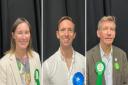Eleanor Laming, Richard Potter and Jan Davis, Broadland's newest councillors